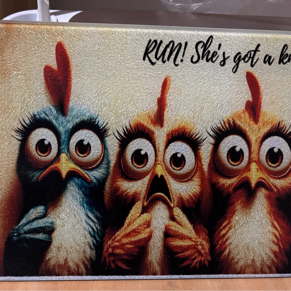 Colorful Bird cutting board